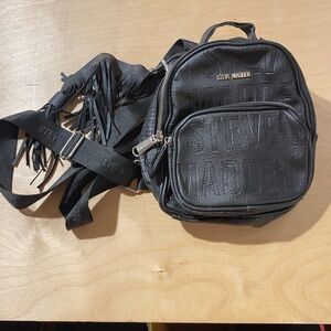 Steve Madden Black Mini Backpack (OY)